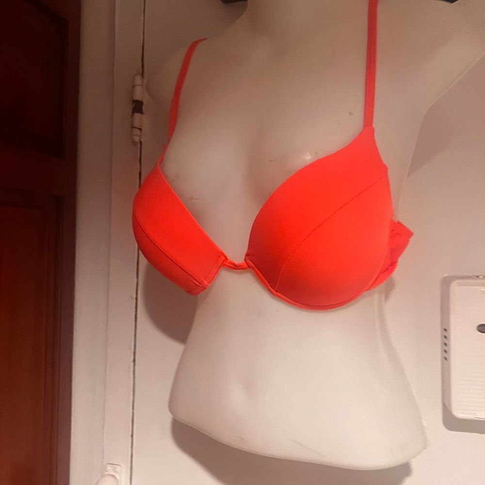 COPY - Matte collection swim top bikini bright orange bra top
